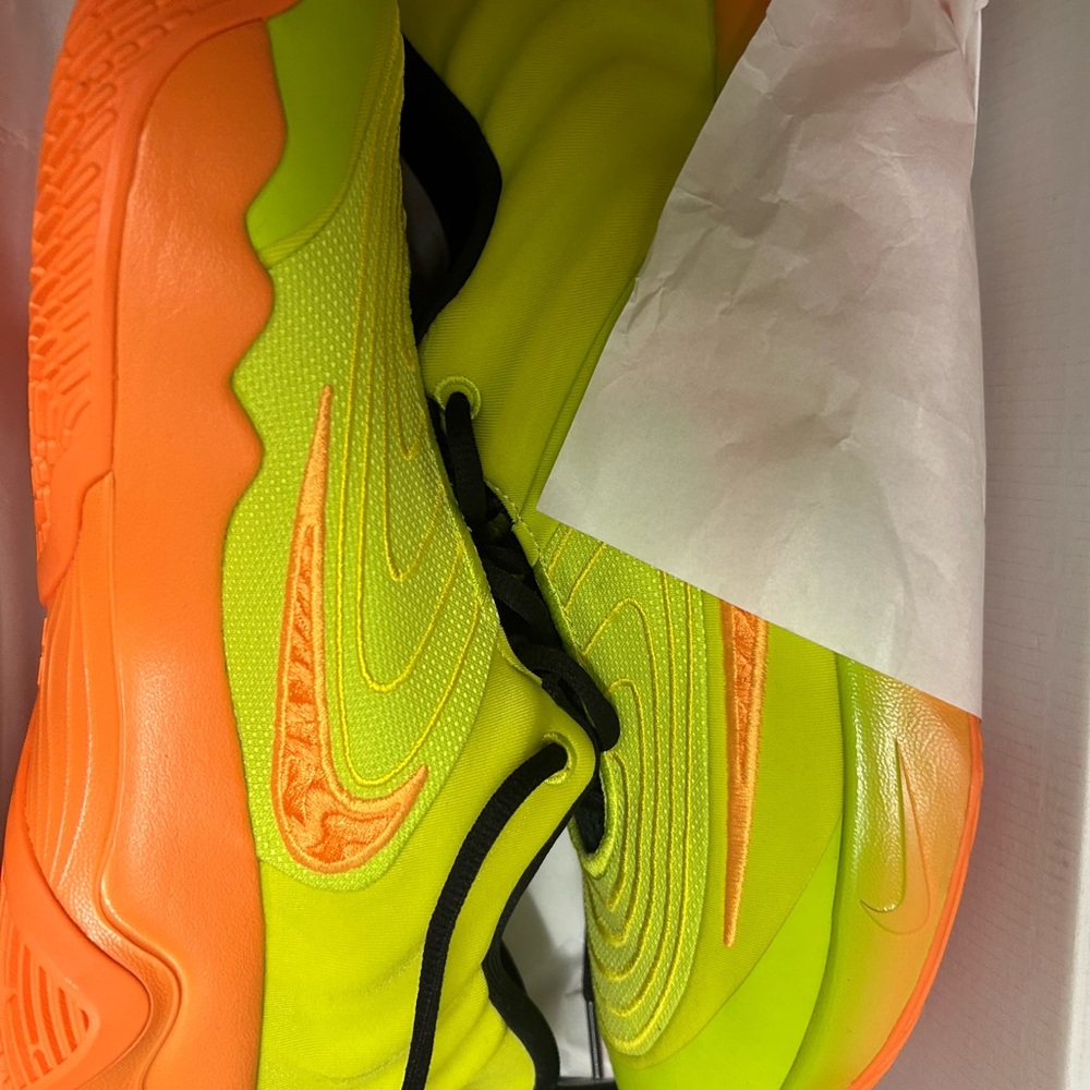 Nike giannis 4s Neon Green and Orange Sneakers